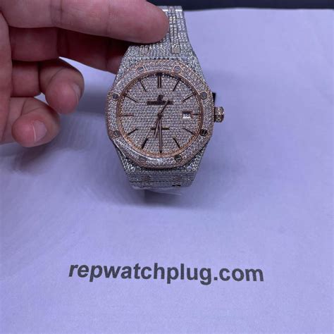 best iced out watch replica|iced out spinner watch.